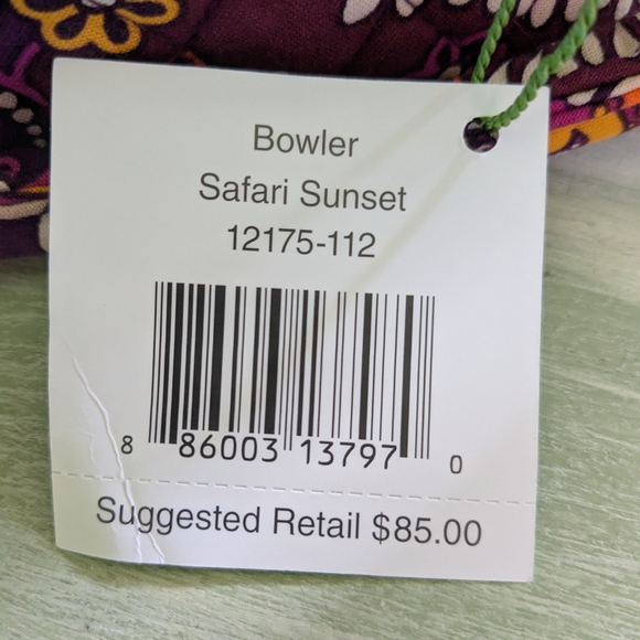 Vera Bradley Floral Bowler Bag in Purple and Yellow - Picture 2 of 7